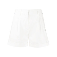 Off-White Short cintura alta com estampa de logo - Branco