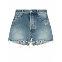 Off-White Short jeans sem acabamento - Azul