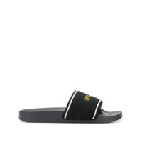 Off-White Slide com estampa de logo - Preto