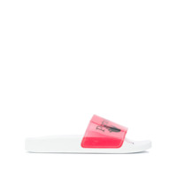 Off-White Slide emborrachado com estampa de slogan - Rosa