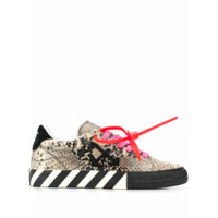 Off-White snakeskin-effect Vulcanized low-top sneakers - Cinza