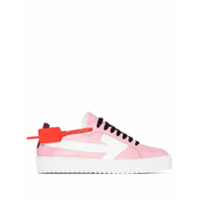 Off-White Tênis cano baixo com logo Off White - Rosa