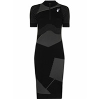 Off-White Vestido de tricô com padronagem Athleisure - Preto
