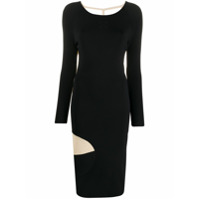 Off-White Vestido Front n' Back de tricô canelado - Preto