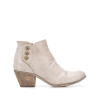 Officine Creative Ankle boot com botões na lateral - Cinza