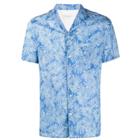 Officine Generale Camisa mangas curtas com estampa floral - Azul