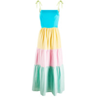 Olivia Rubin Vestido longo com amarração - Azul