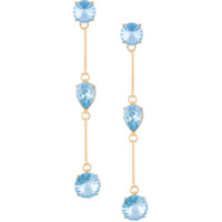 Oscar de la Renta Par de brincos com aplicação de cristais - Dourado