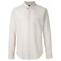 Osklen Camisa gola colarinho listrada - Branco