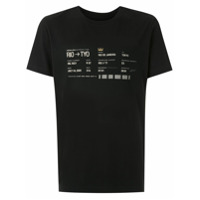 Osklen T-shirt Boarding Pass regular - Preto