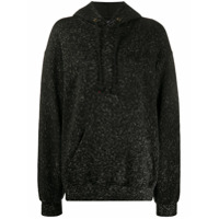 Ottolinger Moletom de tricô com capuz e efeito de brilho - Preto