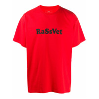 PACCBET Camiseta ampla com estampa de logo - Vermelho