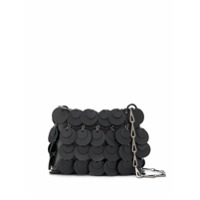 Paco Rabanne Bolsa de couro com paetÃªs - Preto