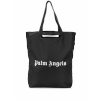 Palm Angels Bolsa tote com estampa de logo - Preto