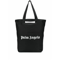 Palm Angels Bolsa tote com estampa de logo - Preto