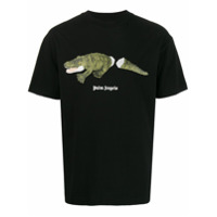 Palm Angels Camiseta com estampa de crocodilo - Preto