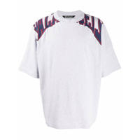 Palm Angels Camiseta com estampa de logo - Cinza