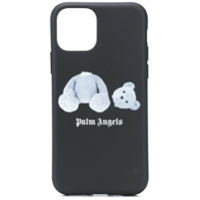 Palm Angels Capa para iPhone 11 Pro Ice Bear - Preto