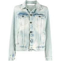 Palm Angels Jaqueta jeans com patch de logo - Azul