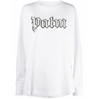 Palm Angels logo print long-sleeve T-shirt - Branco