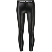 Palm Angels logo-waistband leggings - Preto