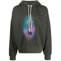 Palm Angels Moletom com capuz e estampa de cactos - Preto