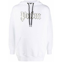 Palm Angels Moletom com capuz e estampa de logo - Branco