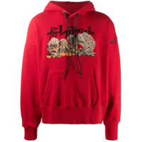 Palm Angels Moletom com capuz e estampa Desert Skull - Vermelho