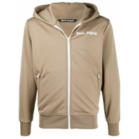 Palm Angels Moletom com capuz e listras laterais - Marrom