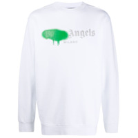 Palm Angels Moletom com estampa de logo - Branco