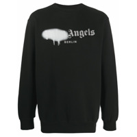 Palm Angels Moletom com estampa de logo - Preto