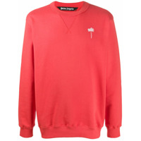 Palm Angels Moletom com logo bordado - Vermelho