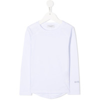 Paolo Pecora Kids Blusa mangas longas com logo - Branco