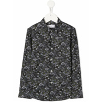 Paolo Pecora Kids Camisa mangas longas com estampa floral - Cinza