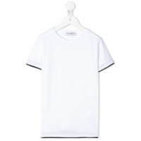 Paolo Pecora Kids Camiseta decote careca com acabamento contrastante - Branco