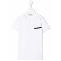 Paolo Pecora Kids Camiseta decote careca com bolso - Branco