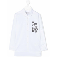 Paolo Pecora Kids logo-print long sleeved shirt - Branco