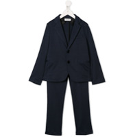 Paolo Pecora Kids Terno 2 peças com estampa xadrez - Azul