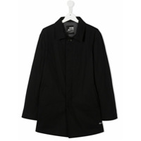 Paolo Pecora Kids Trench coat com abotoamento simples - Preto