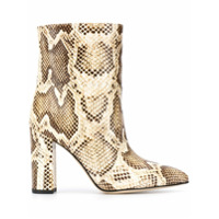 Paris Texas Bota bico fino com efeito de pele de cobra - Neutro