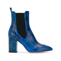 Paris Texas snakeskin-effect ankle boots - Azul