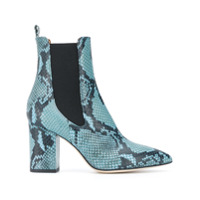Paris Texas snakeskin heeled chelsea boots - Marrom