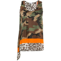 P.A.R.O.S.H. Blusa camuflada com estampa de seda - Verde