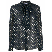 P.A.R.O.S.H. Blusa com poás e detalhe de laço - Azul