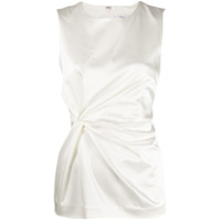 P.A.R.O.S.H. Blusa sem mangas com franzido - Branco