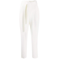 P.A.R.O.S.H. Calça cintura alta Pirate com pregas - Branco