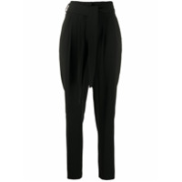 P.A.R.O.S.H. Calça cintura alta Pirate com pregas - Preto