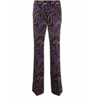 P.A.R.O.S.H. Calça reta com estampa paisley - Roxo