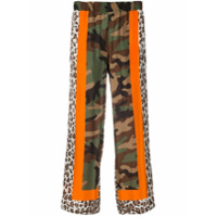 P.A.R.O.S.H. Calça Samuflage com estampa patchwork - Verde