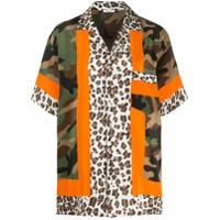 P.A.R.O.S.H. Camisa com recorte contrastante - Verde